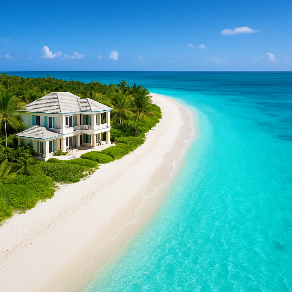 Crystal clear turquoise waters of The Bahamas